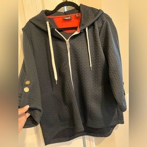 Nautical themed Jacket.  Comfortable.  Navy/Coral. Large.